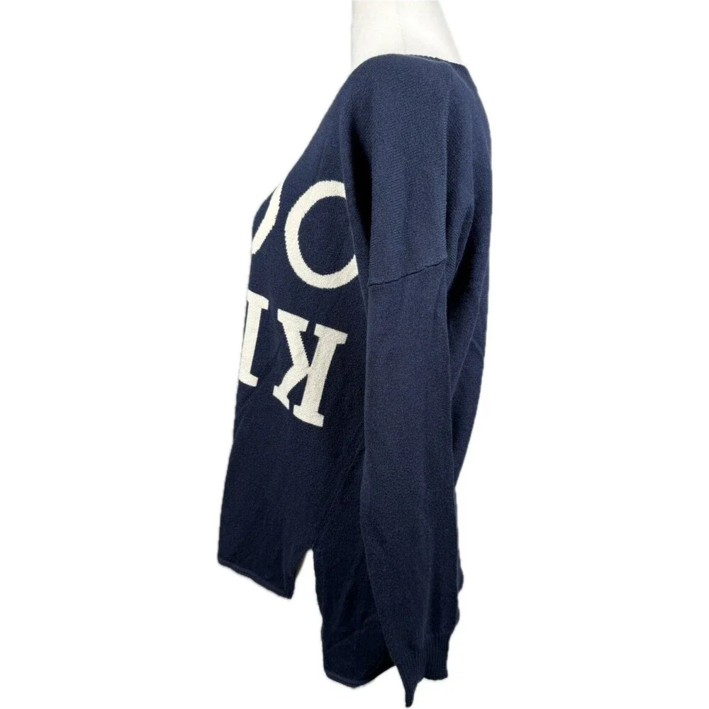 EUC Central Park West 'Brooklyn' Blue Crew Neck Oversized Sweater Tunic Sz S